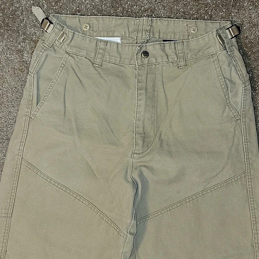 COLOMBIA OUTDOOR JEANS ZIPPER BOTTOMS ADJUSTABLE WAIST DOUBLE KNEE STYLE 34